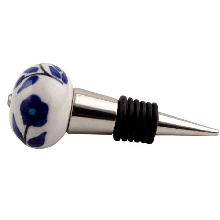 Geranium Ceramic Wine Stopper (Pack Of One Piece)